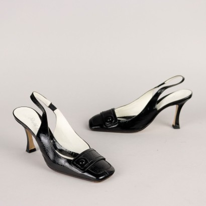 Ernesto Esposito Slingback Schuhe Leder Second Hand N. 37