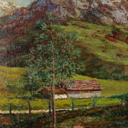 Dipinto Paesaggio Montano