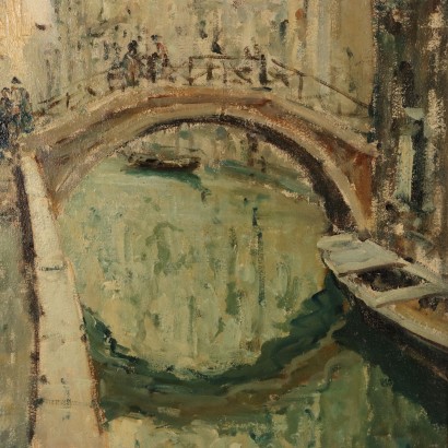 Dipinto di Giuseppe Marino,Il Ponte rosso a Venezia,Giuseppe Marino,Giuseppe Marino,Giuseppe Marino,Giuseppe Marino