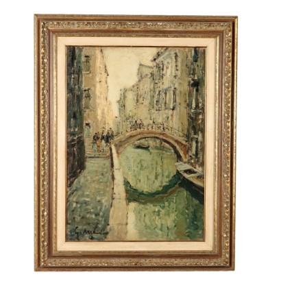 Dipinto di Giuseppe Marino,Il Ponte rosso a Venezia,Giuseppe Marino,Giuseppe Marino,Giuseppe Marino,Giuseppe Marino