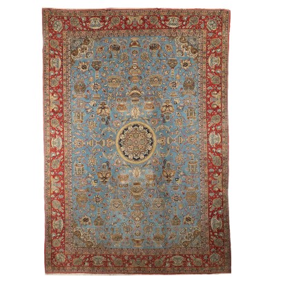 Tapis Ancien Asiatique Coton Laine Noeud Fin 335 x 236 cm