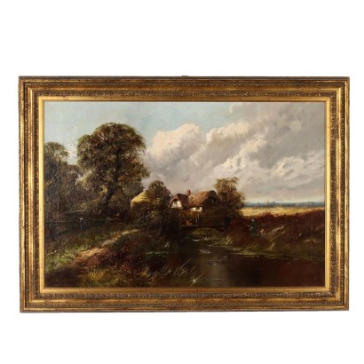 Modern Painting with Landscape Oil on Canvas 1909