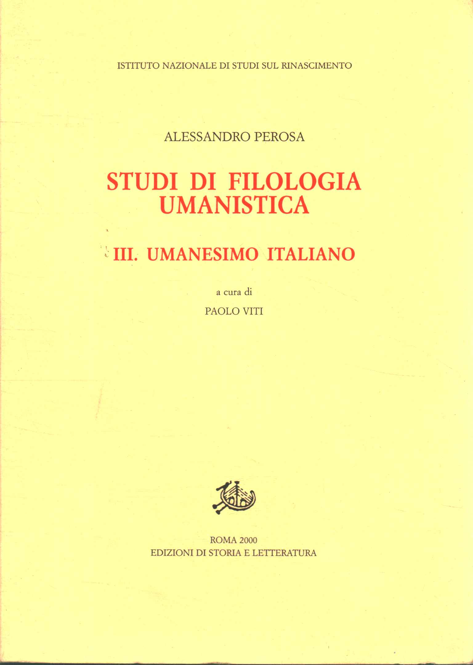 Studi di filologia umanistica,Studi di filologia umanistica. Umanesimo%2