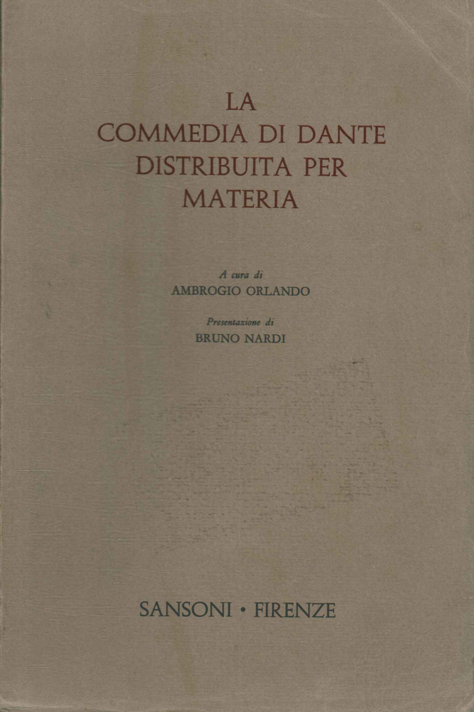 La Commedia di Dante distribuita per m