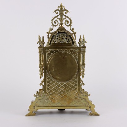 Triptych Clock in Gilded Bronze