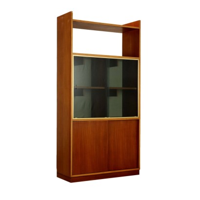 Vintage 1960s Cabinet Mahogany Veneer Aluminium