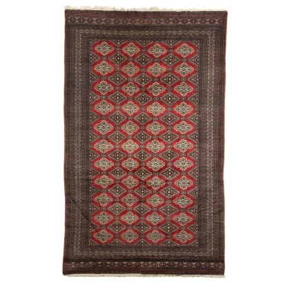 Antique Bukhara Carpet Wool Cotton Thin Knot 94 x 61 In