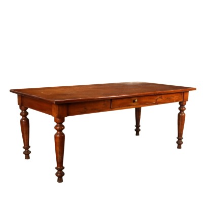 Table Ancienne Noyer Sapin Italie Moitié du XIXe Siècle