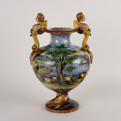 Vaso in Maiolica Dipinto a Mano