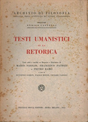 Testi umanistici sulla retorica