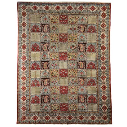 Tapis Ancien Asiatique Coton Laine Noeud Fin 325 x 255 cm