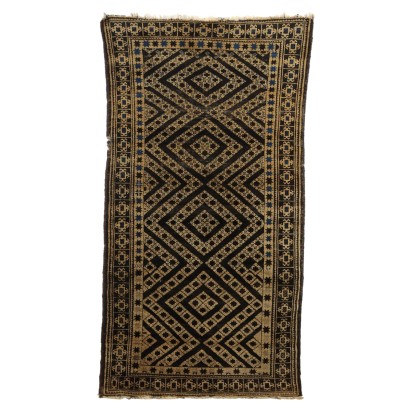 Tapis Ancien Asiatique Laine Noeud Fin 200 x 102 cm