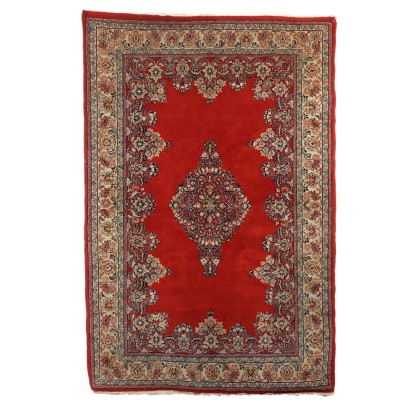 Tapis Ancien Asiatique Coton Laine Noeud Fin 247 x 164 cm