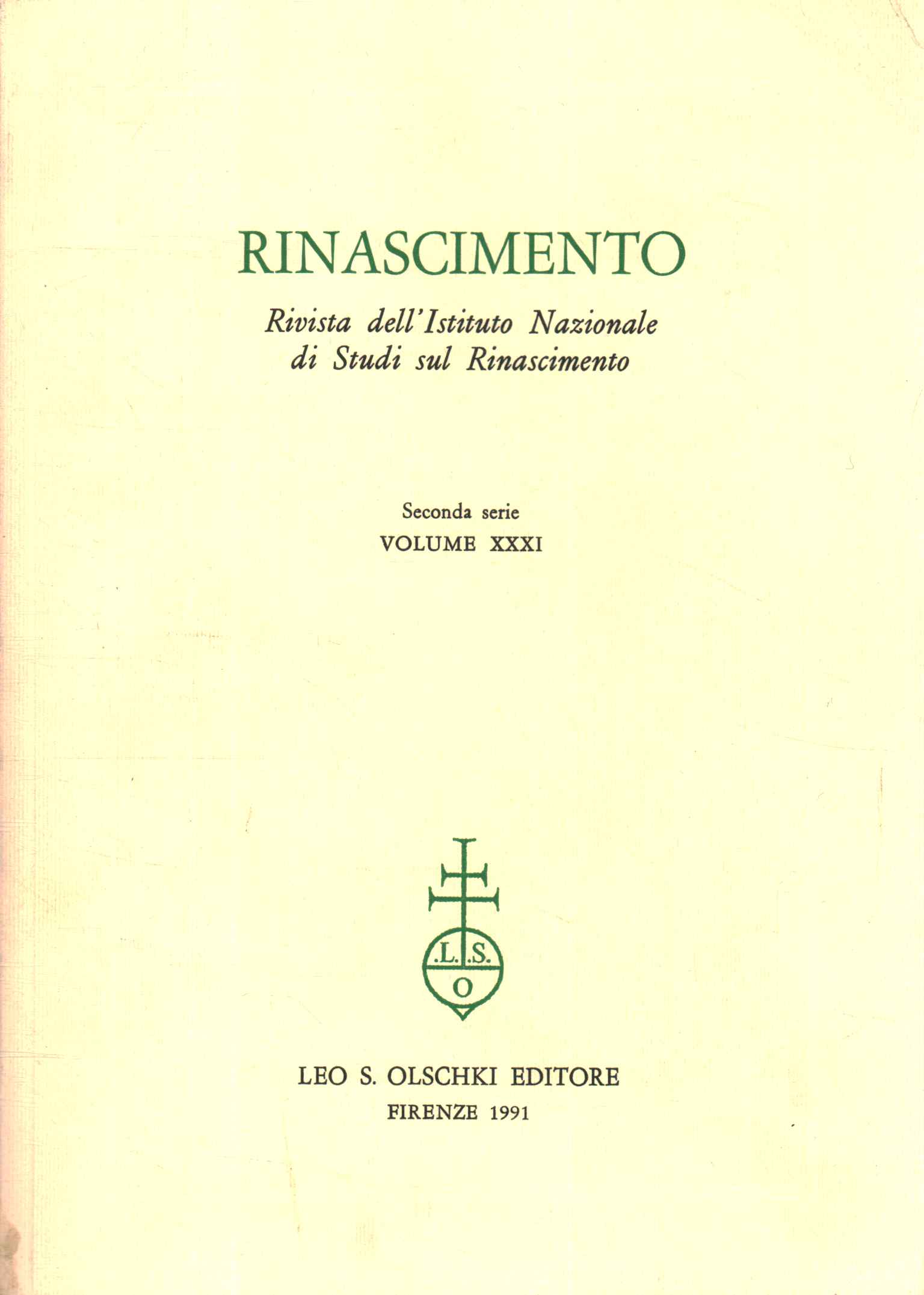 Renacimiento (segunda serie Volumen XXXI)