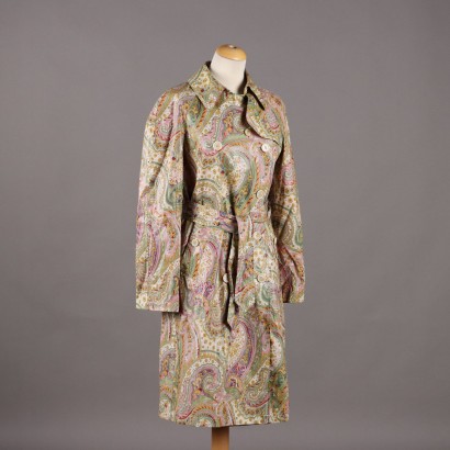 Etro Trench Coat Second Hand Acetate UK Size 14 Italy