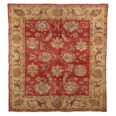 Antique Herat Carpet Wool Thin Knot Pakistan 90 x 80 In