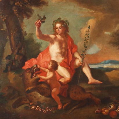 Gemälde Bacchus mit Hund