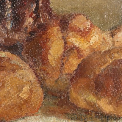 Gemälde von Domenico De Bernardi,Komposition mit Brot und Tomaten,Domenico De Bernardi,Domenico De Bernardi,Domenico De Bernardi,Domenico De Bernardi,Domenico De Bernardi