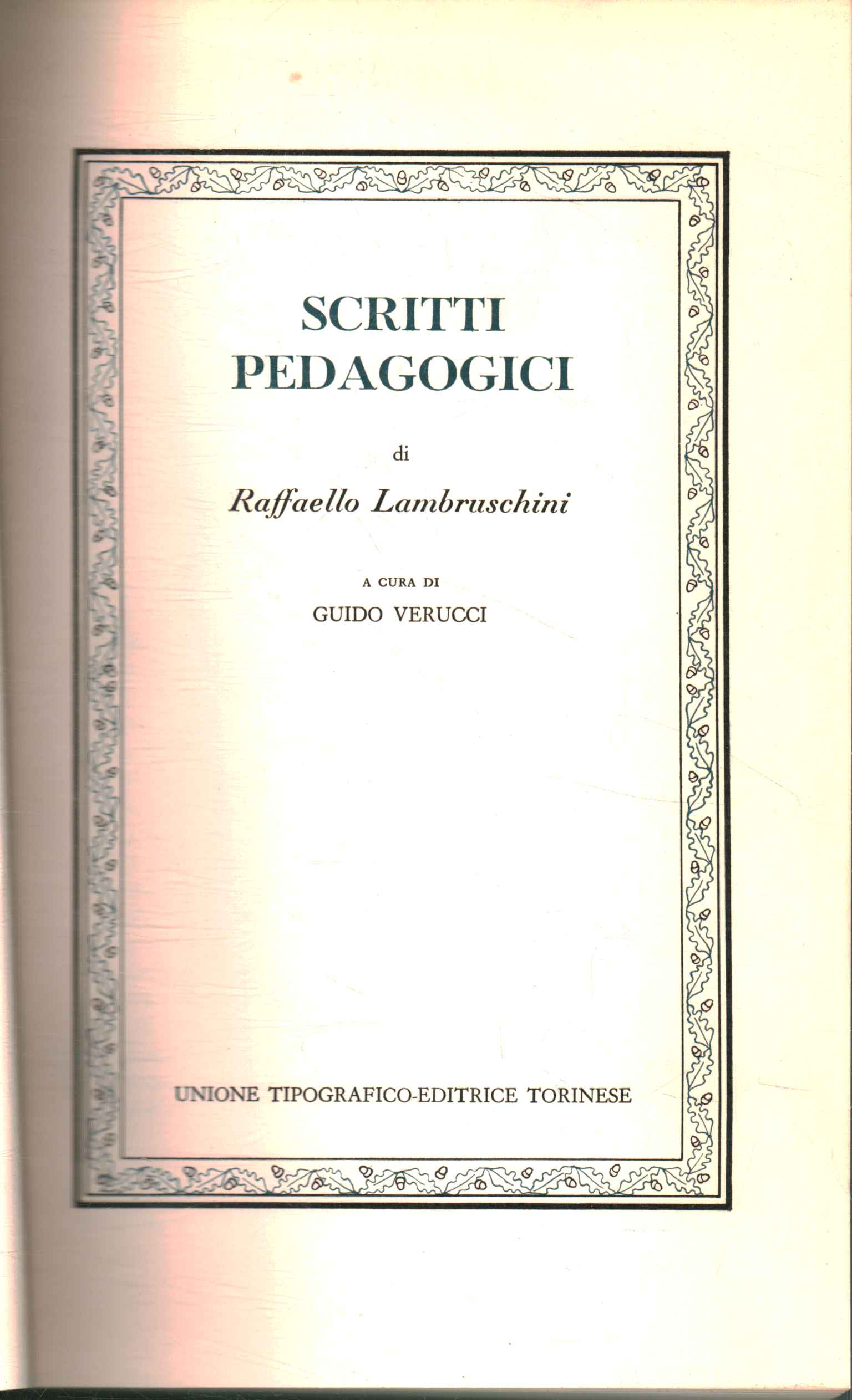 Scritti pedagogici