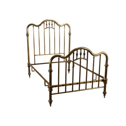 Antique Bed Brass Italy Early XX Century