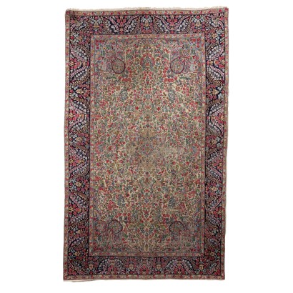 Tapis Ancien Asiatique Coton Laine Noeud Gros 247 x 150 cm