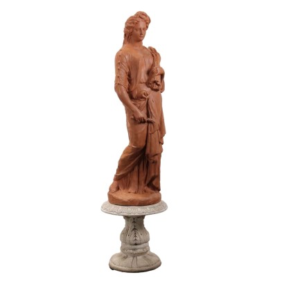 Antique Sculpture Allegory of Summer Terracotta Italy XX Century