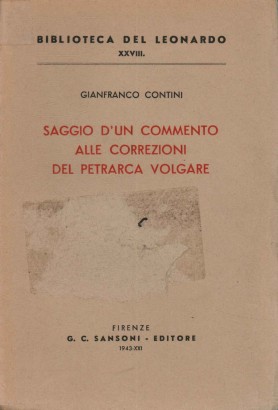 Saggio d'un commento alle correzioni del Petrarca volgare