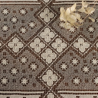 Antique Tablecloth Cotton Italy XX Century