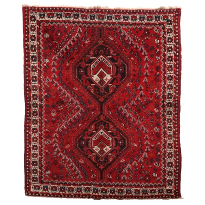 Antique Khamseh Carpet Wool Heavy Knot Iran 75 x 62 In