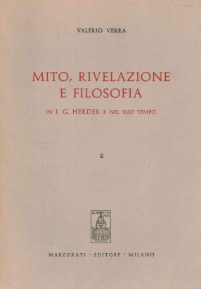 Mito, rivelazione e filosofia in J. G. Herder e nel suo tempo 2