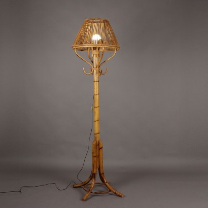 Lampadaire Vintage Bambou Italie Années 70