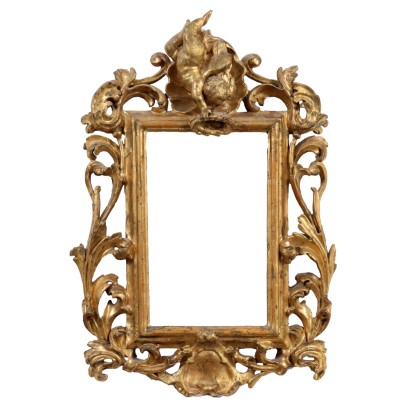 Antique Frame Baroque Style Gilded Linden Wood Italy XVIII Century