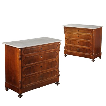 Paire de commodes, Paire de commodes Louis Philippe