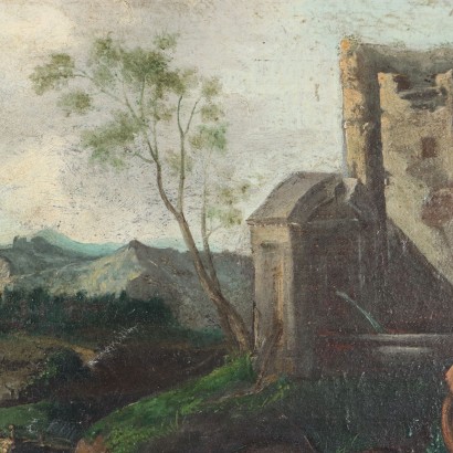 Tableau Paysage avec bétail et berger, Paysage avec bétail et bergère