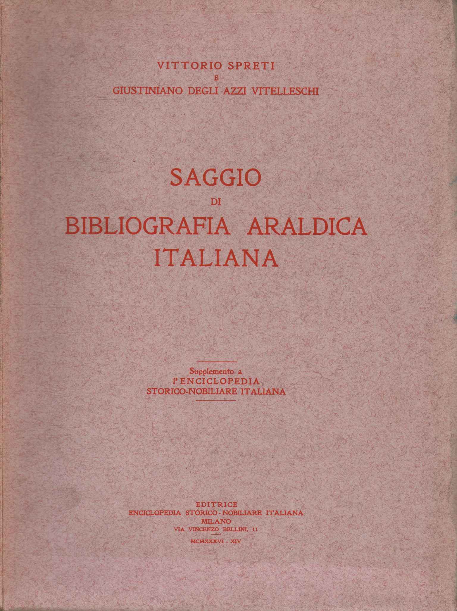 Essai sur la bibliographie héraldique italienne