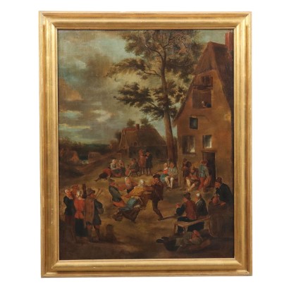 Peinture d'une fête de village