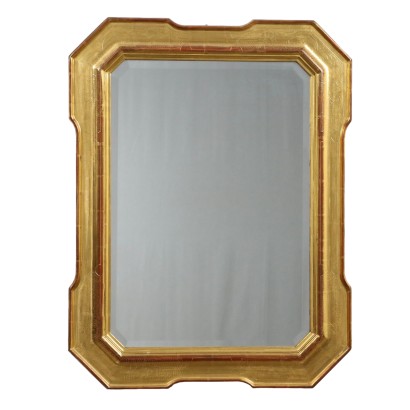 Antique Mirror Gilded Wood Italy XX Century