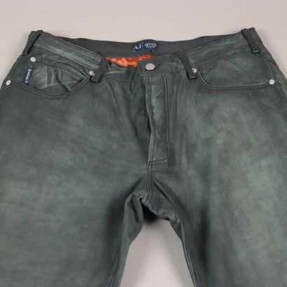 Armani Jeans Pantalon en cuir pour homme