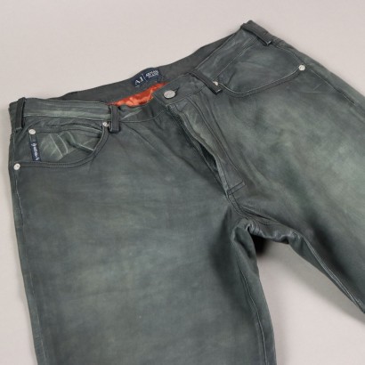 Armani Jeans Pantalon en cuir pour homme