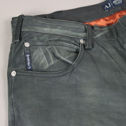 Armani Jeans Pantalon en cuir pour homme