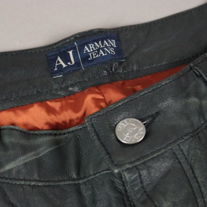 Armani Jeans Pantalon en cuir pour homme