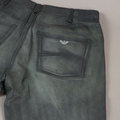 Armani Jeans Pantalon en cuir pour homme