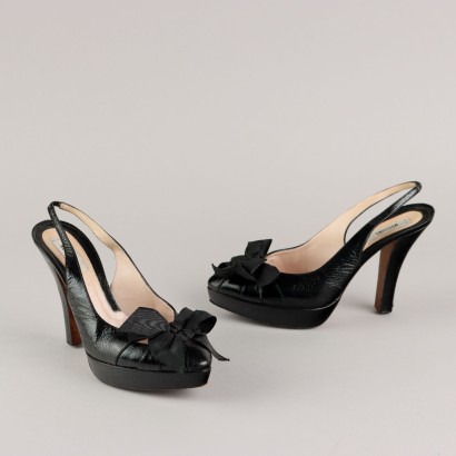 Moschino Heels Shoes Satin UK Size 5,5 Second Hand Italy