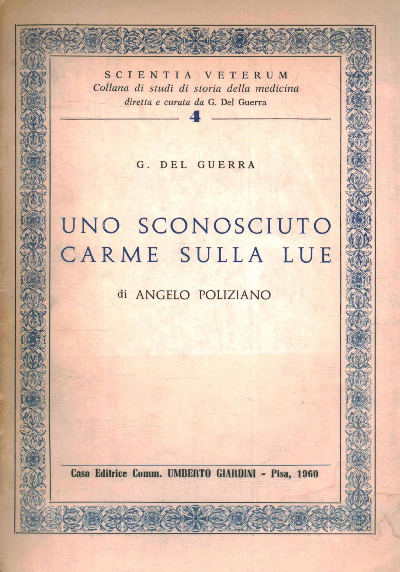 Uno sconosciuto carme sulla lue