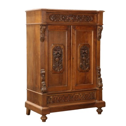 Antique Cupboard Neo-Renaissance Walnut Italy XIX Century