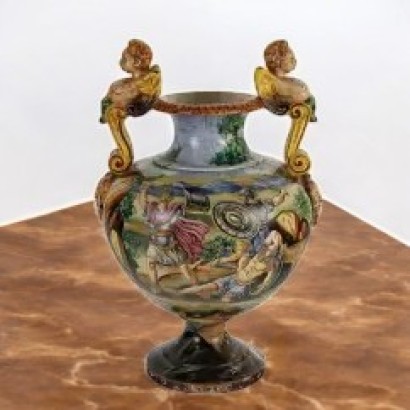 Vaso in Maiolica Dipinto a Mano