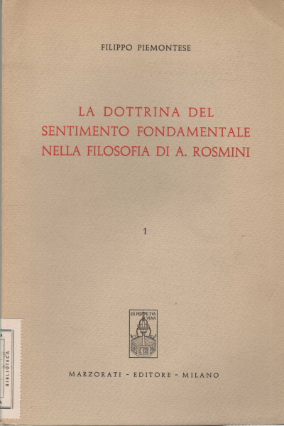 La dottrina del sentimento fondamentale