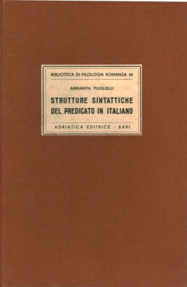 Strutture sintattiche del predicato in italiano