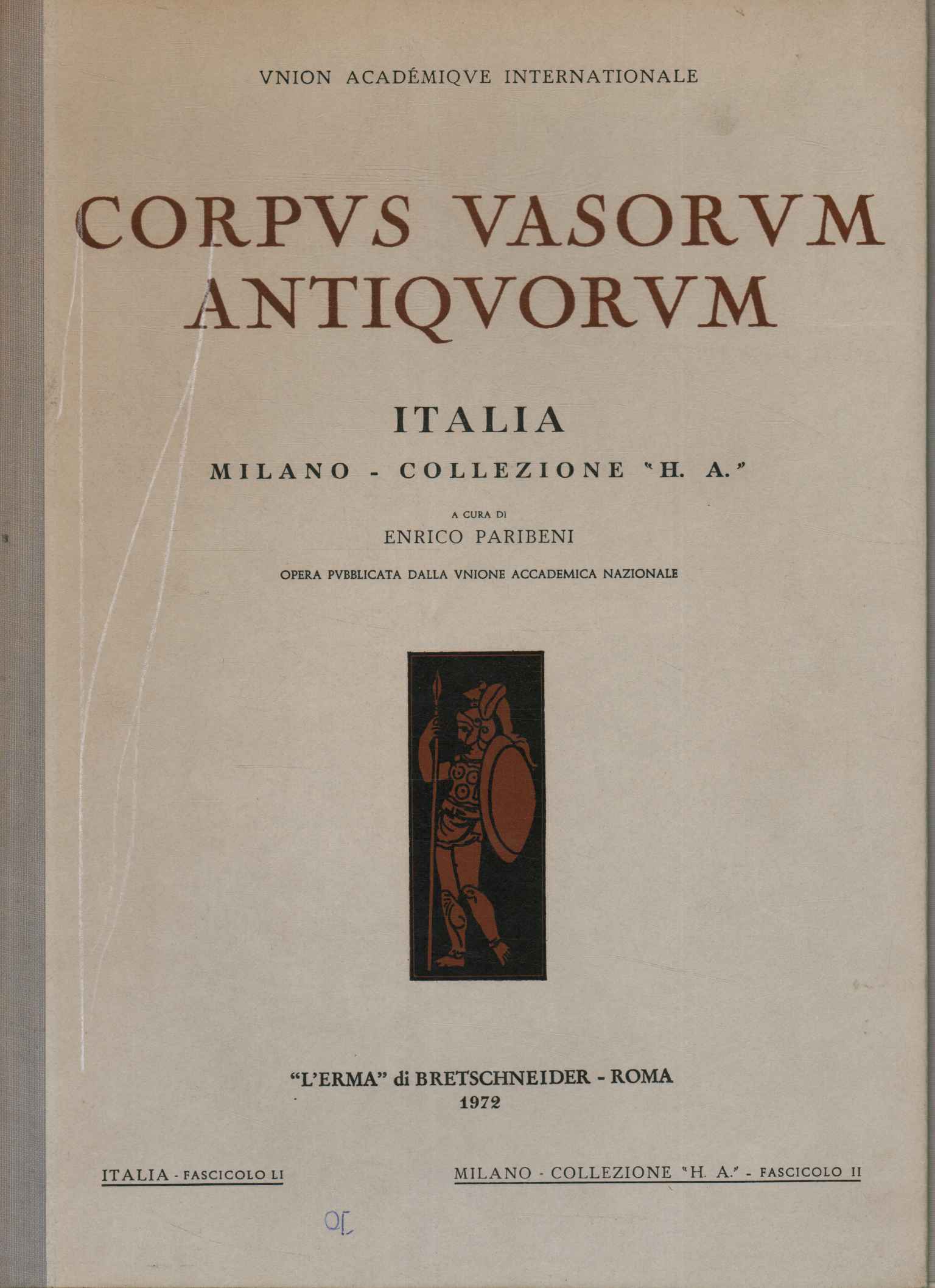 Corpus vasorum antiquorum Italia,Corpus vasorum antiquorum Italia (Fascicol