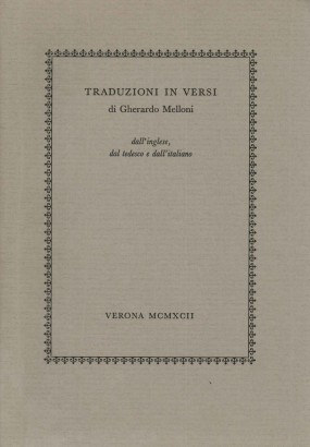 Traduzioni in versi